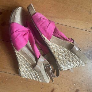 Aerosoles Pink Wedge Espadrille Sandal - Women's size 9.5 - Like New